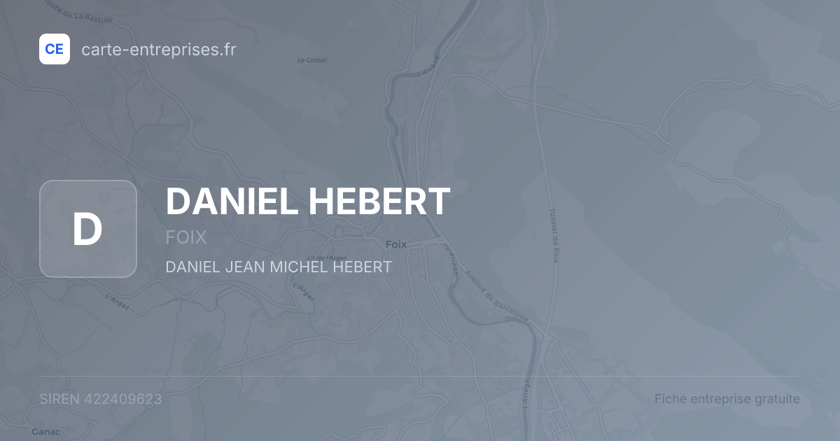 DANIEL HEBERT — 422409623 — fiche entreprise