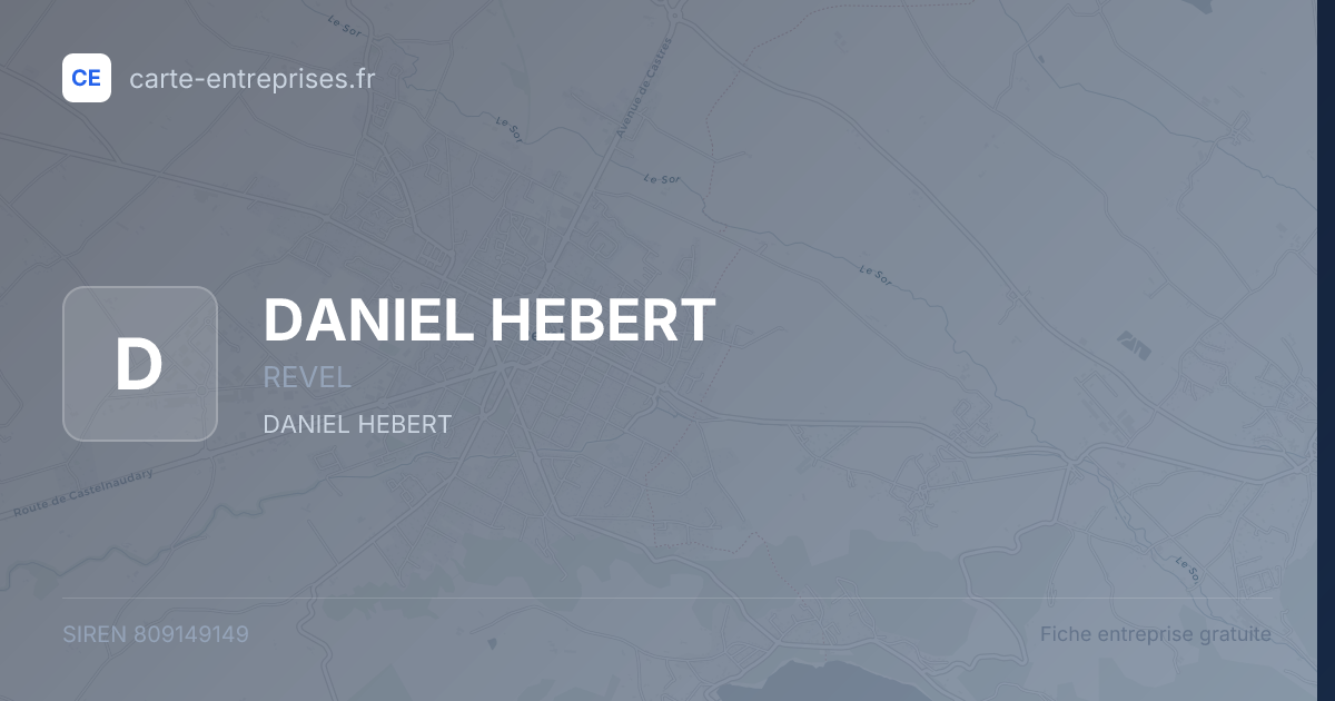 DANIEL HEBERT — 809149149 — fiche entreprise