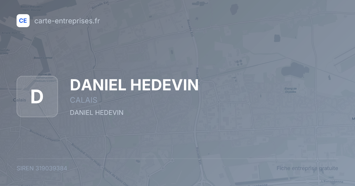 DANIEL HEDEVIN — 319039384 — fiche entreprise