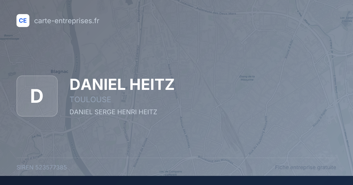 DANIEL HEITZ — 523577385 — fiche entreprise