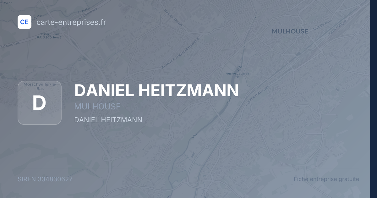 DANIEL HEITZMANN — 334830627 — fiche entreprise