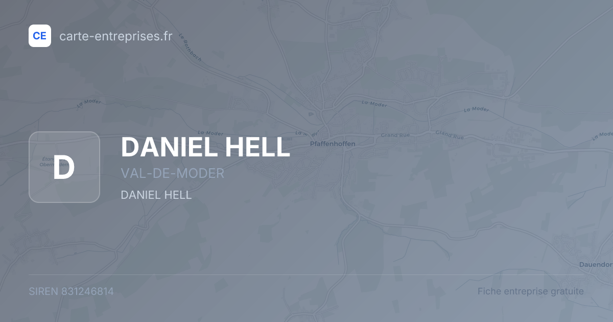 DANIEL HELL — 831246814 — fiche entreprise