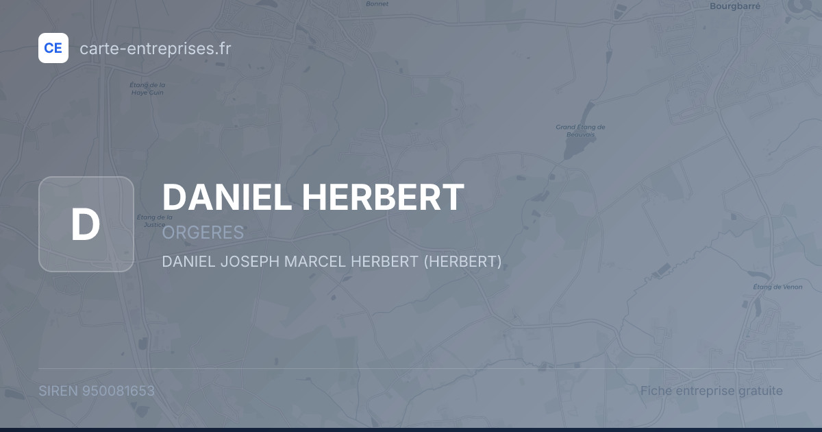 DANIEL HERBERT — 950081653 — fiche entreprise
