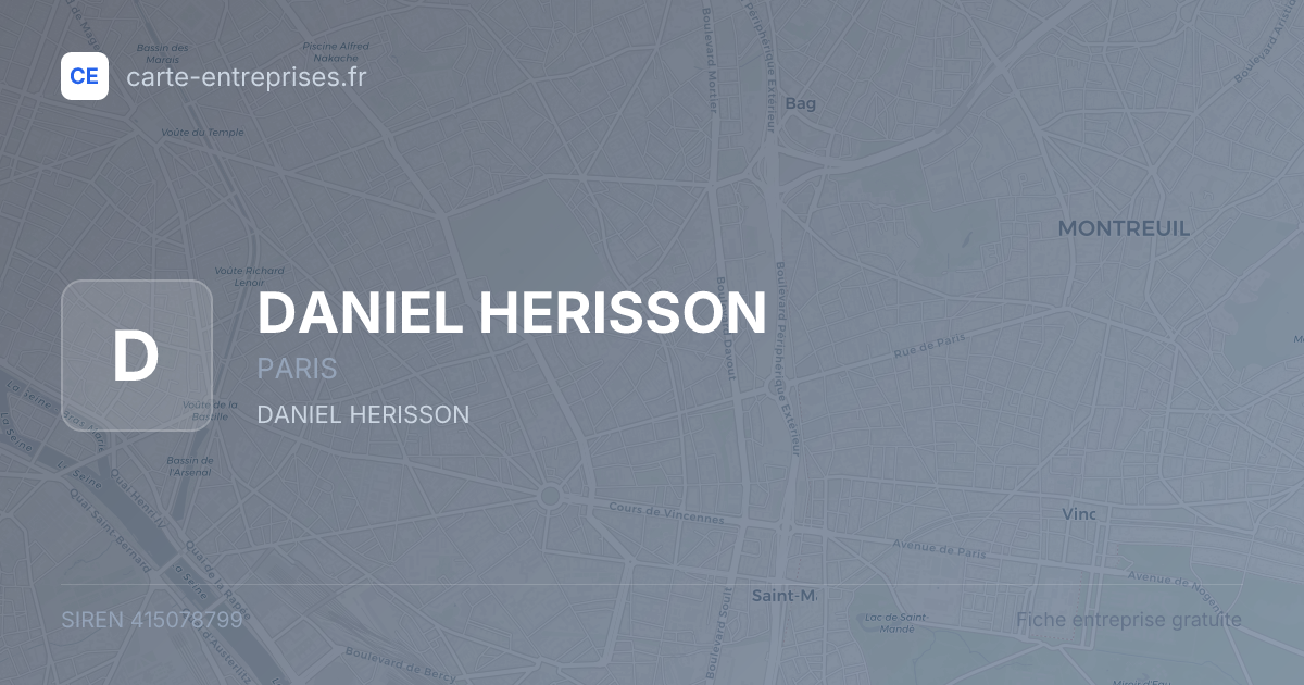 DANIEL HERISSON — 415078799 — fiche entreprise