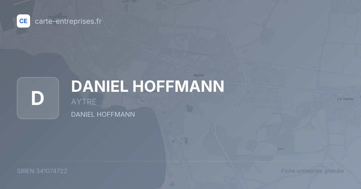 DANIEL HOFFMANN — 341074722 — fiche entreprise