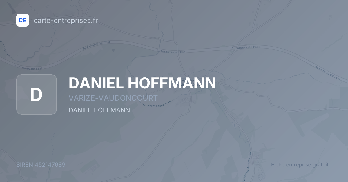 DANIEL HOFFMANN — 452147689 — fiche entreprise