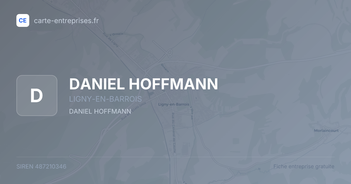 DANIEL HOFFMANN — 487210346 — fiche entreprise