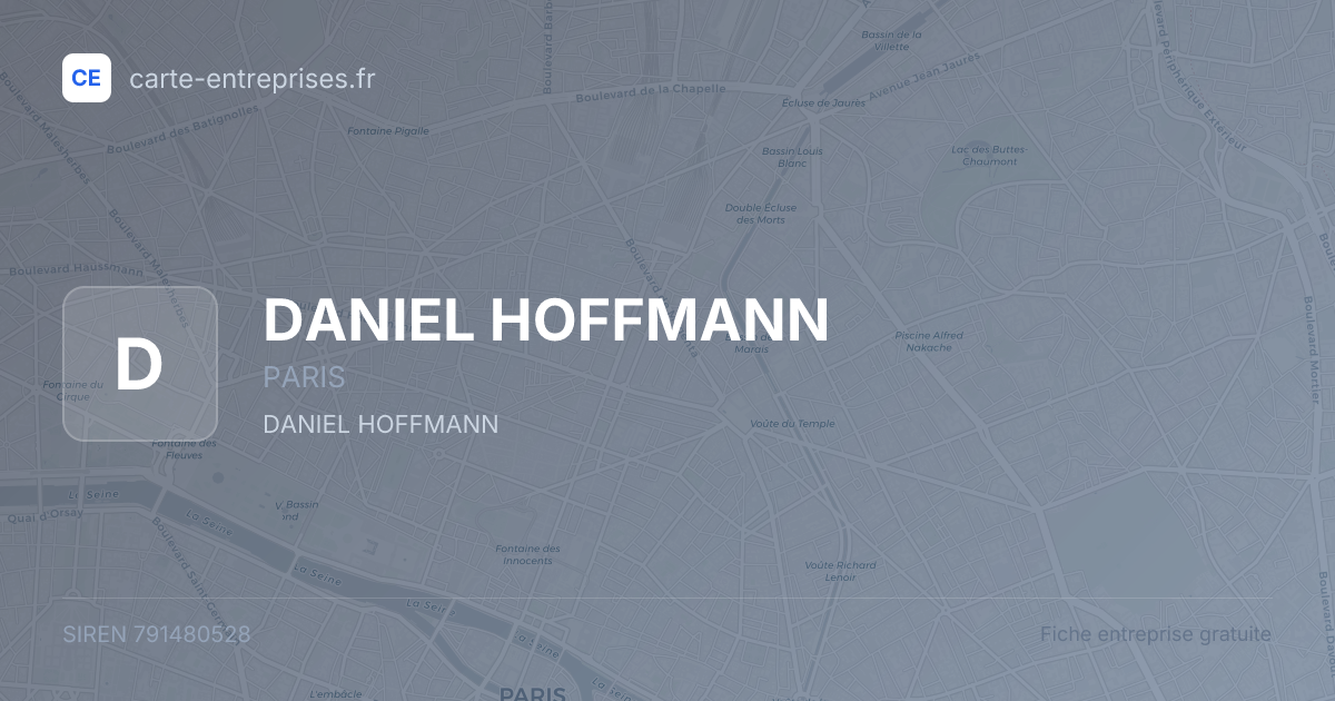 DANIEL HOFFMANN — 791480528 — fiche entreprise