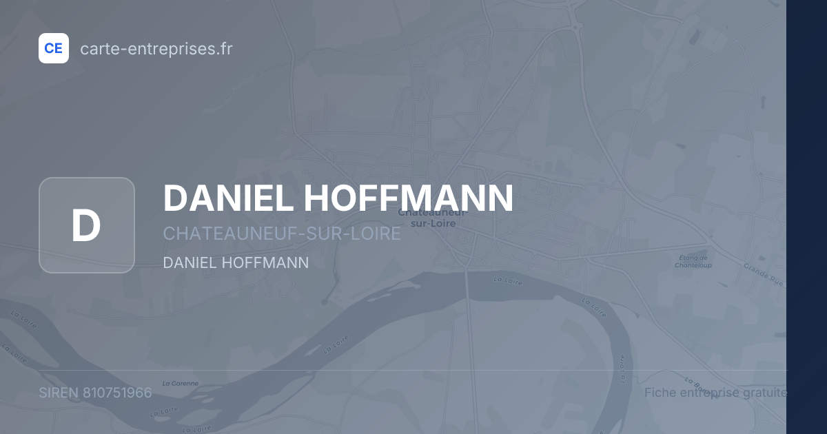 DANIEL HOFFMANN — 810751966 — fiche entreprise