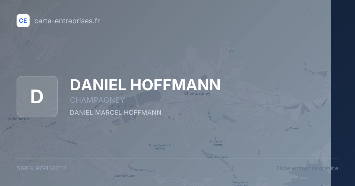 DANIEL HOFFMANN — 979138252 — fiche entreprise