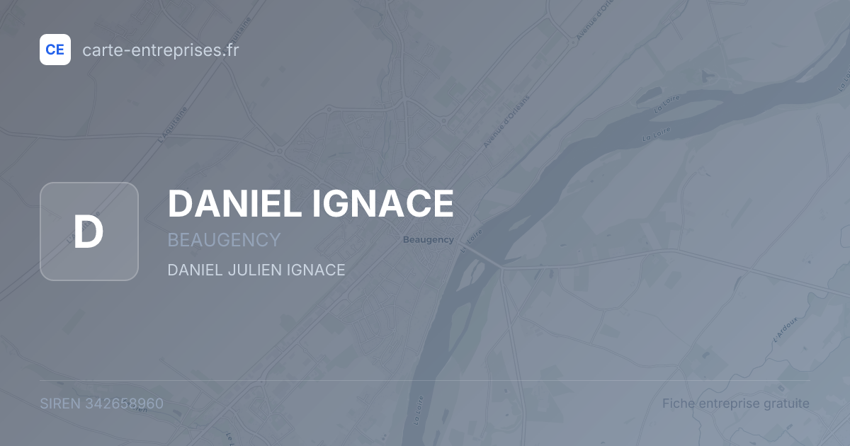 DANIEL IGNACE — 342658960 — fiche entreprise