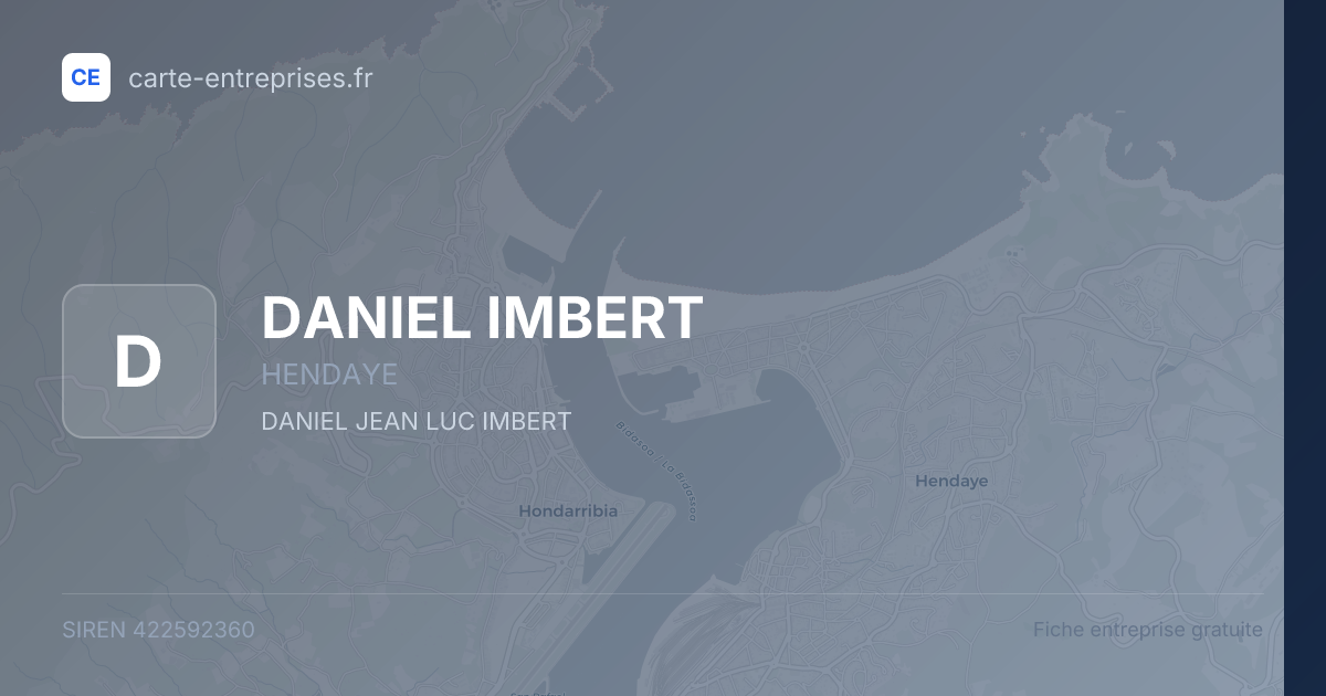 DANIEL IMBERT — 422592360 — fiche entreprise