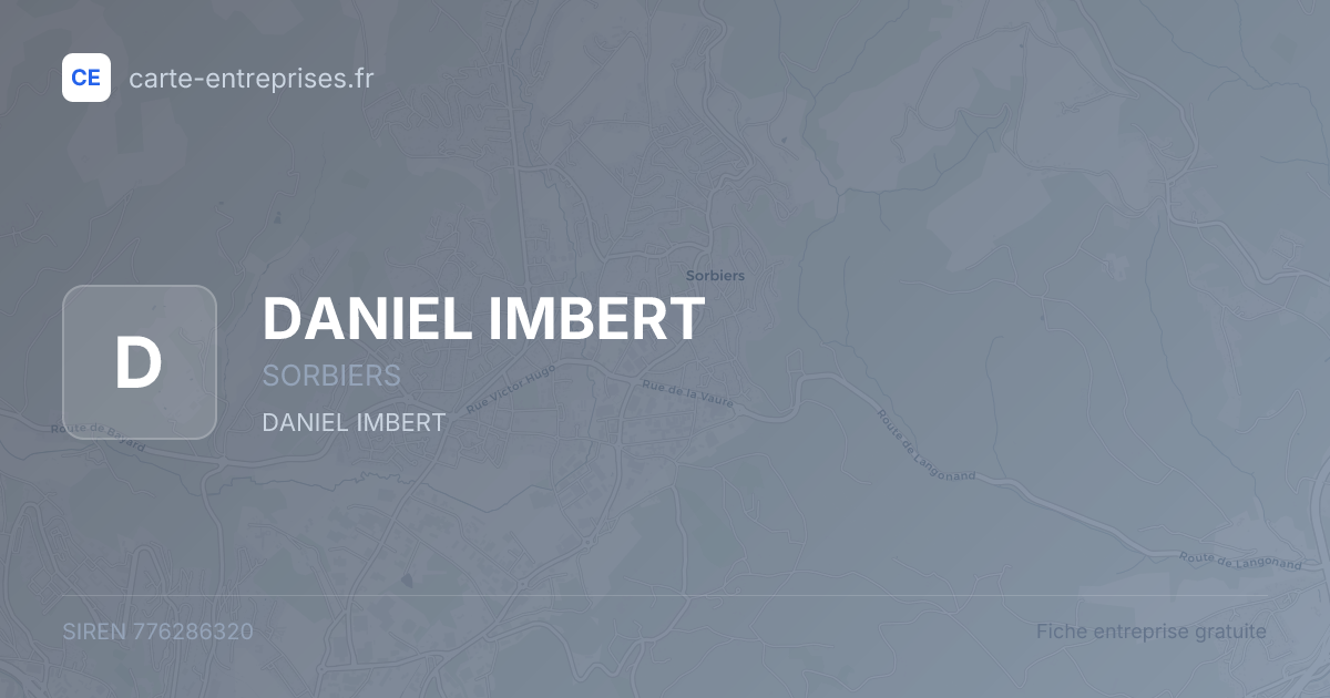 DANIEL IMBERT — 776286320 — fiche entreprise