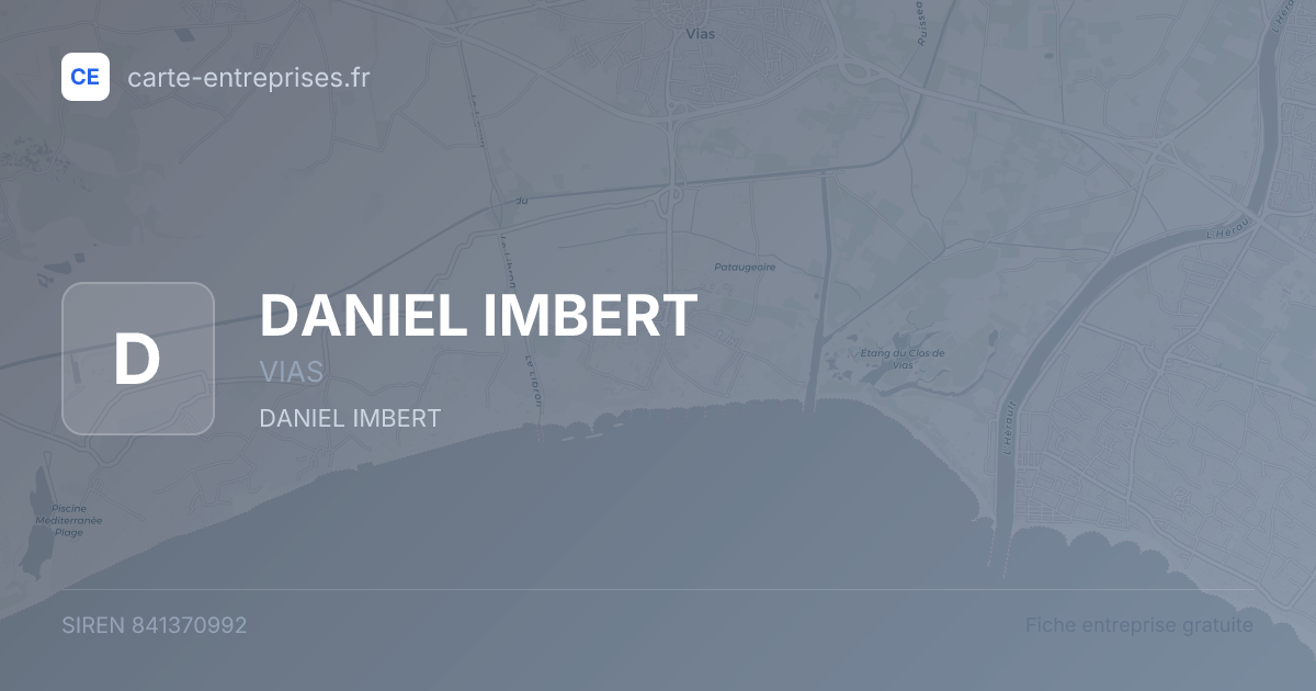 DANIEL IMBERT — 841370992 — fiche entreprise