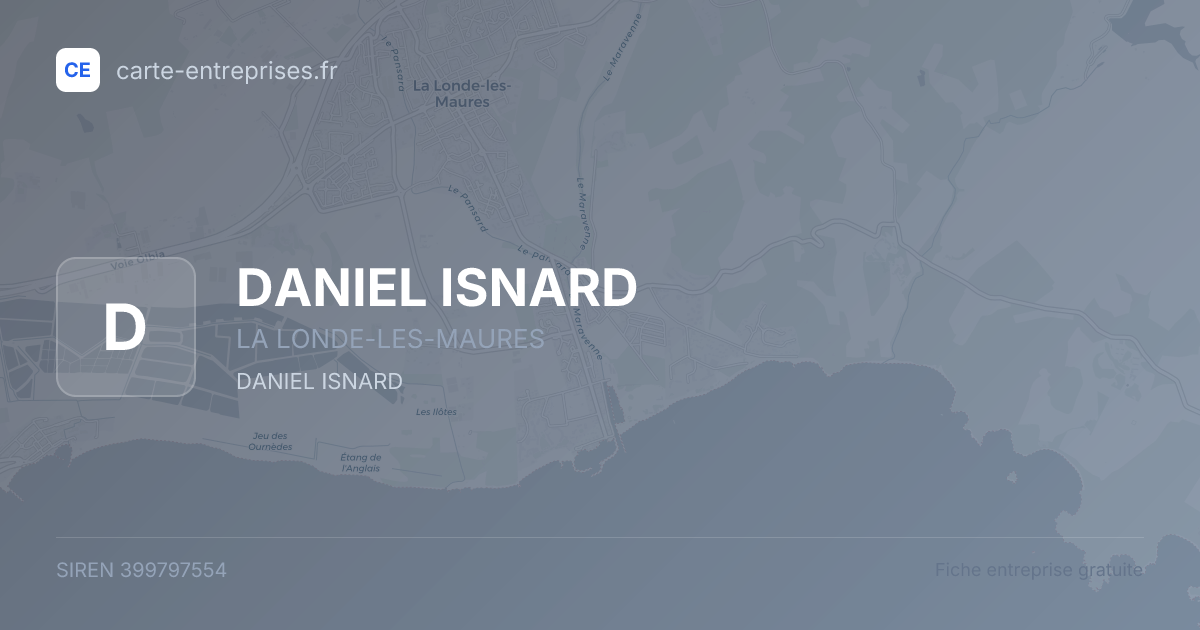 DANIEL ISNARD — 399797554 — fiche entreprise