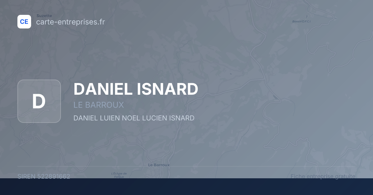 DANIEL ISNARD — 522891662 — fiche entreprise