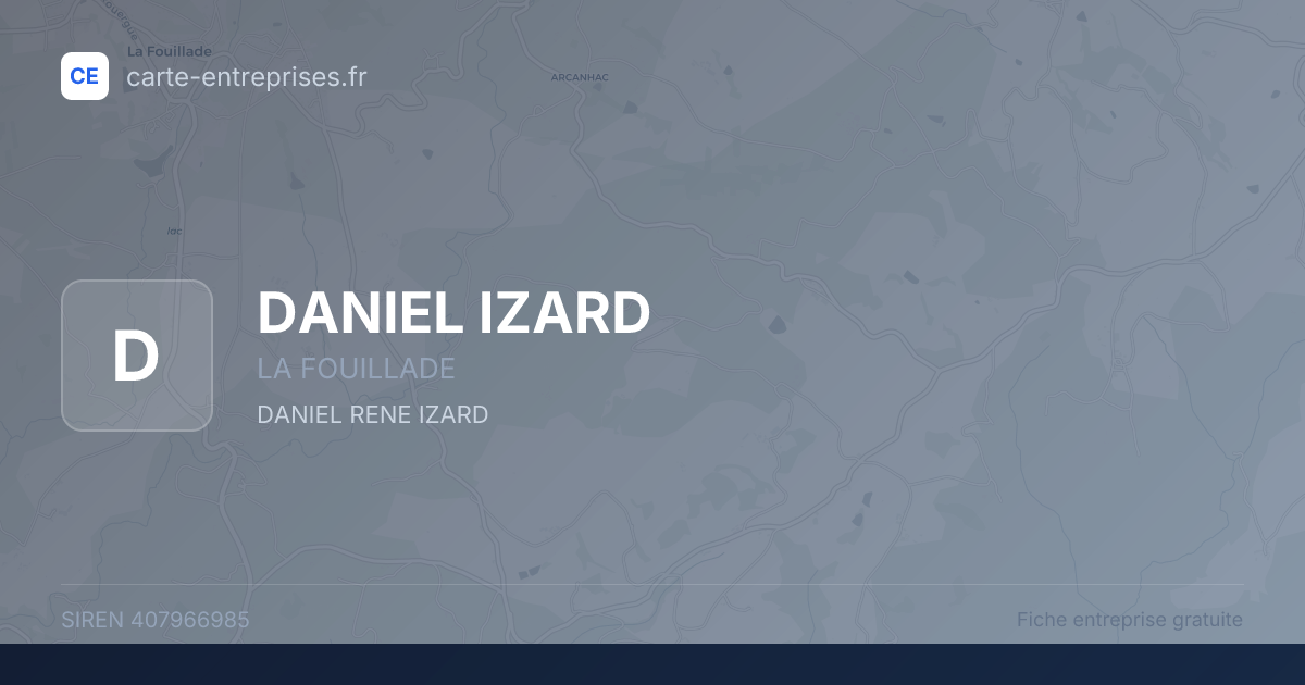DANIEL IZARD — 407966985 — fiche entreprise