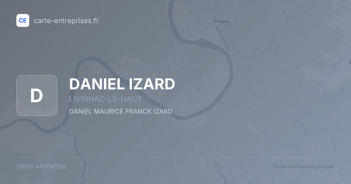 DANIEL IZARD — 443114558 — fiche entreprise