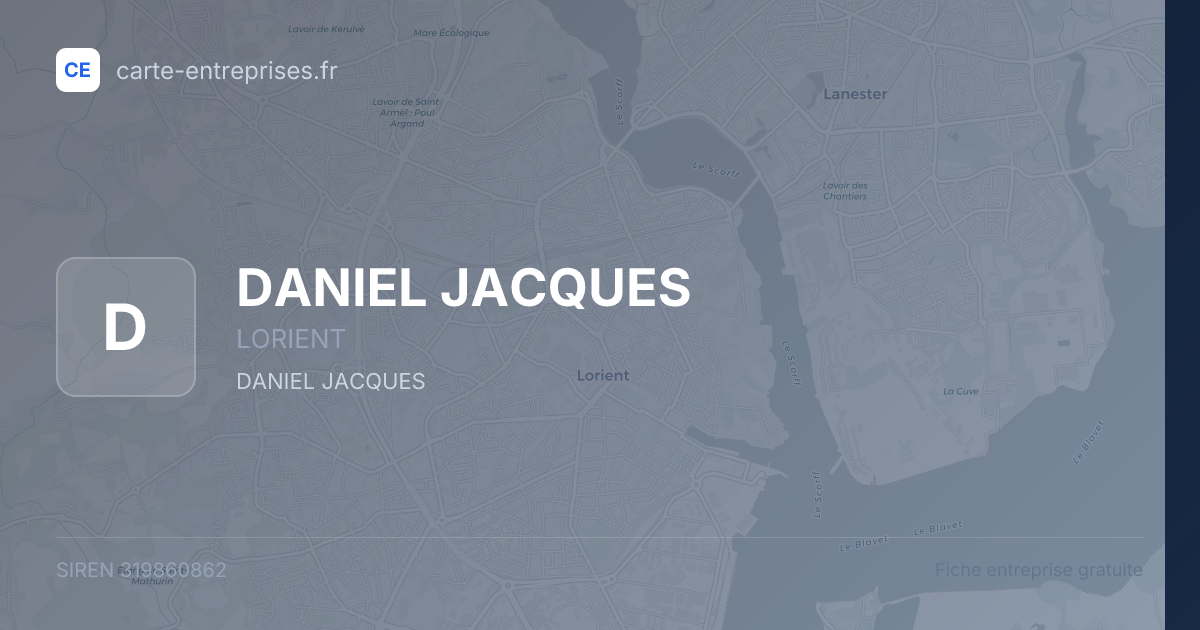 DANIEL JACQUES — 319860862 — fiche entreprise