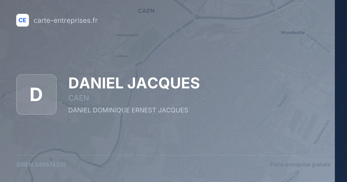 DANIEL JACQUES — 349574335 — fiche entreprise