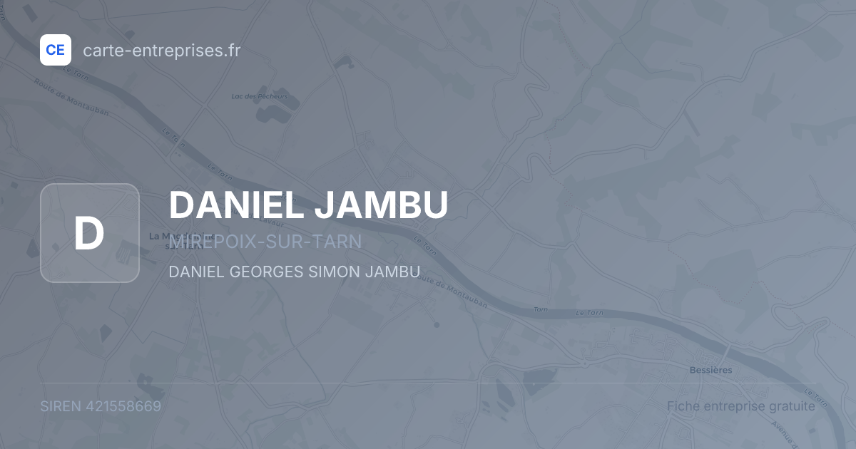 DANIEL JAMBU — 421558669 — fiche entreprise
