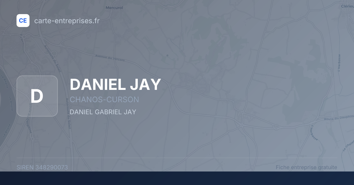 DANIEL JAY — 348290073 — fiche entreprise