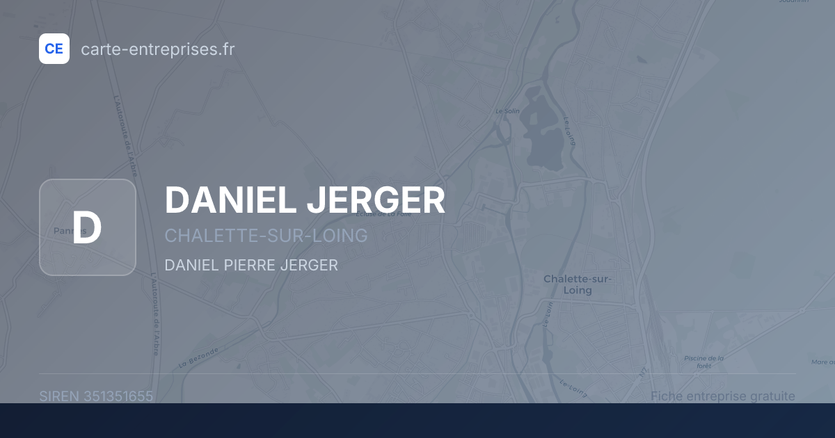 DANIEL JERGER — 351351655 — fiche entreprise