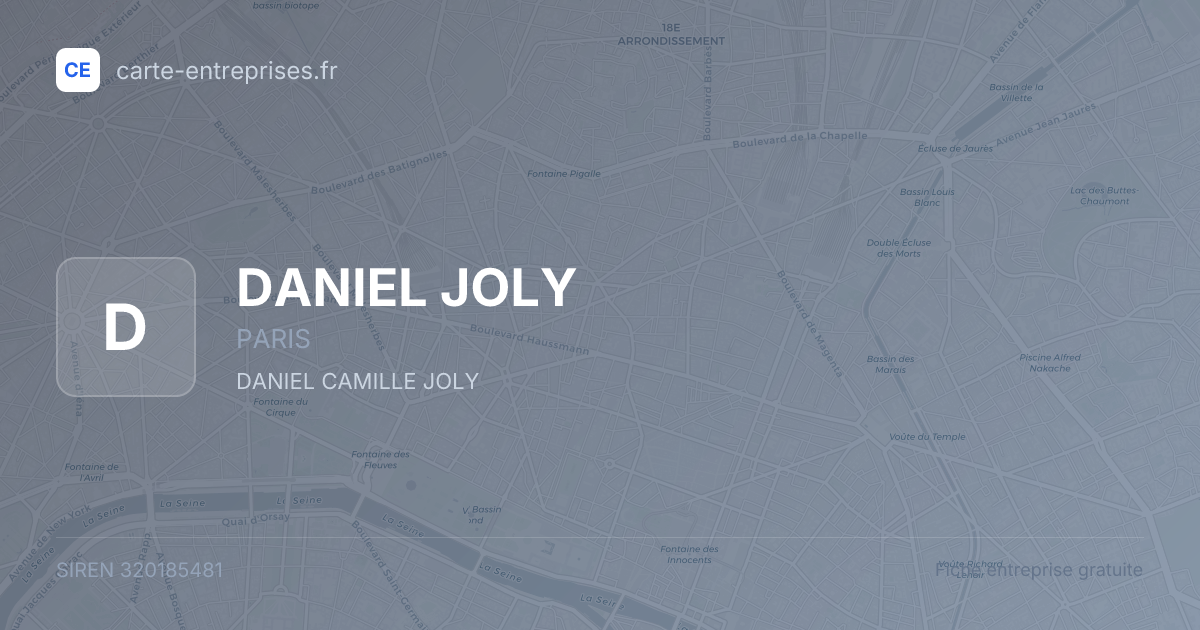 DANIEL JOLY — 320185481 — fiche entreprise