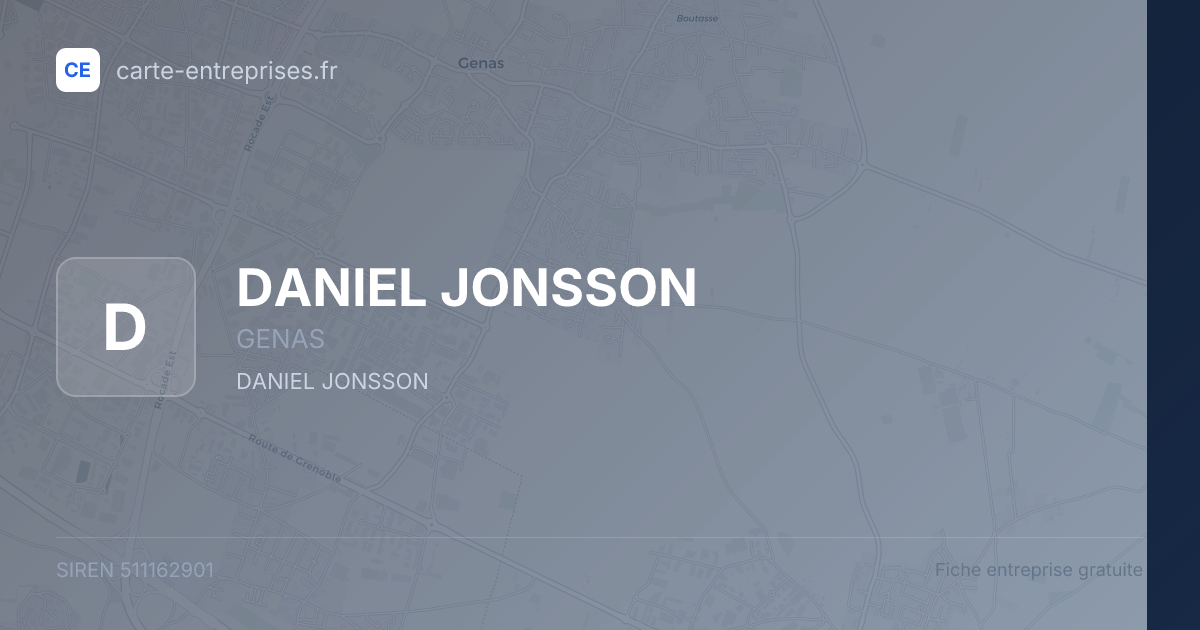 DANIEL JONSSON — 511162901 — fiche entreprise