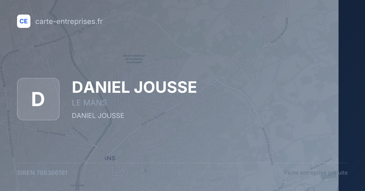 DANIEL JOUSSE — 786366161 — fiche entreprise