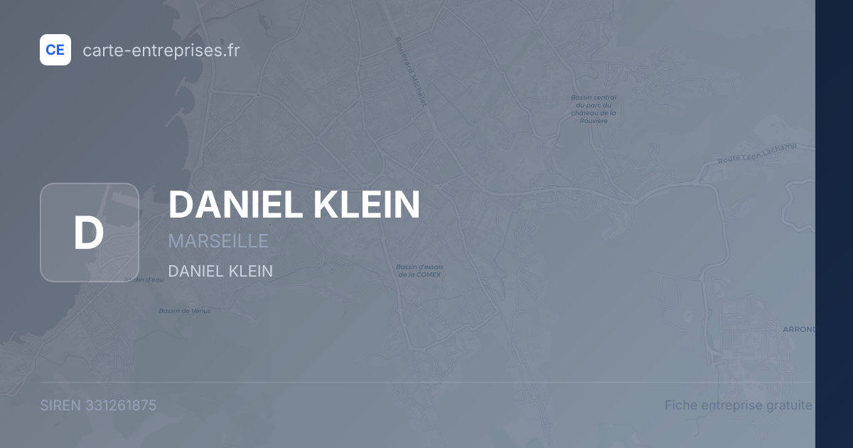DANIEL KLEIN — 331261875 — fiche entreprise