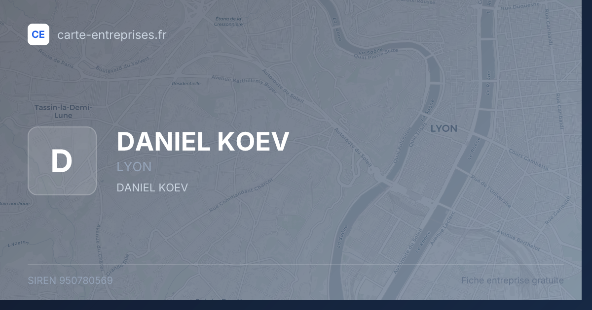 DANIEL KOEV — 950780569 — fiche entreprise