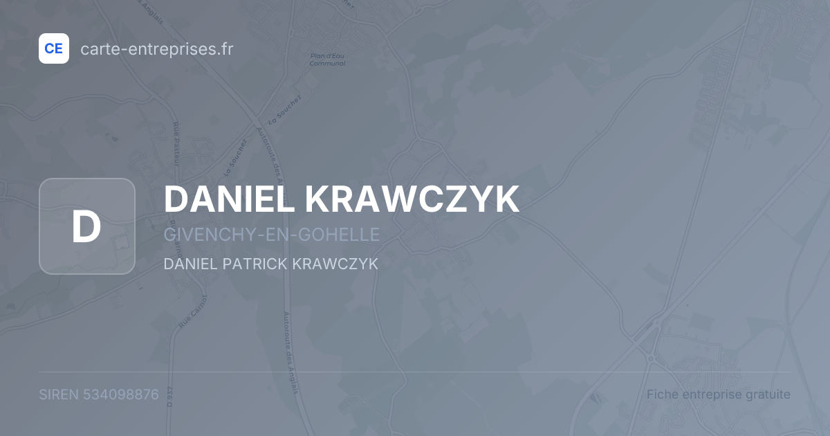 DANIEL KRAWCZYK — 534098876 — fiche entreprise