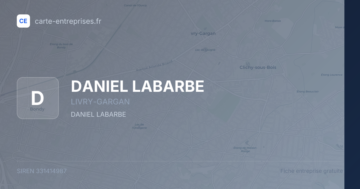 DANIEL LABARBE — 331414987 — fiche entreprise