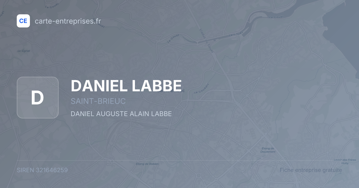 DANIEL LABBE — 321646259 — fiche entreprise