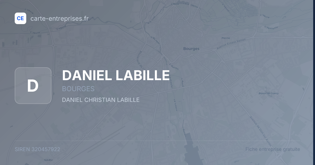 DANIEL LABILLE — 320457922 — fiche entreprise