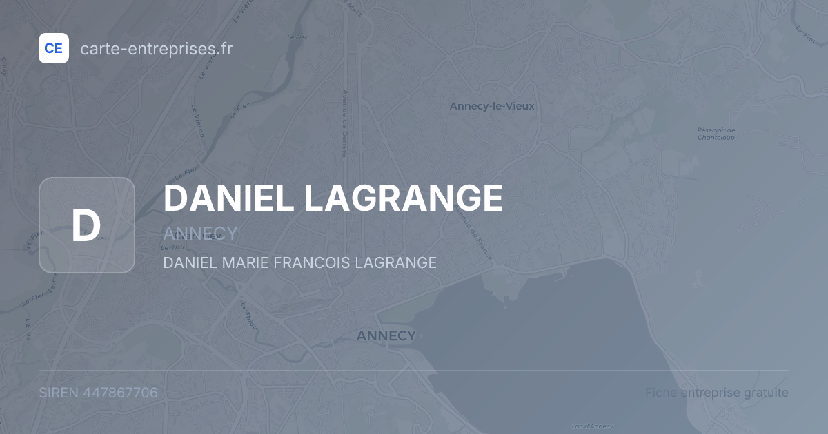 DANIEL LAGRANGE — 447867706 — fiche entreprise