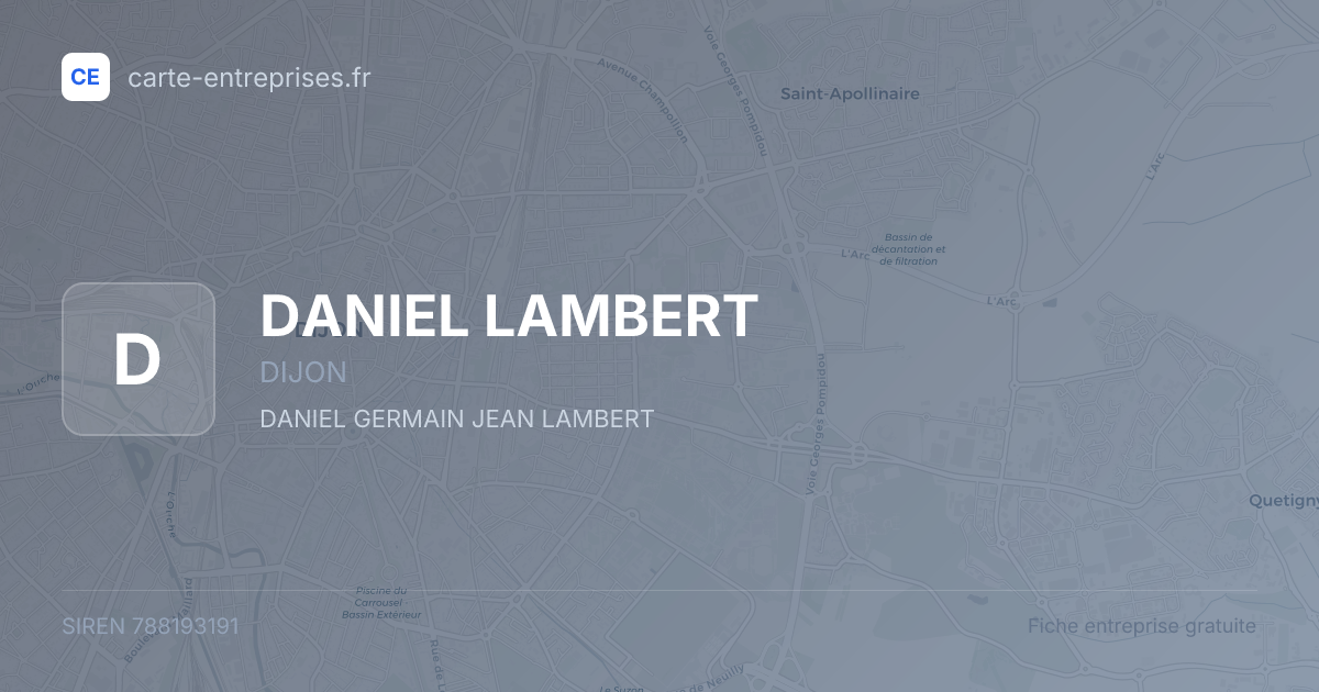 DANIEL LAMBERT — 788193191 — fiche entreprise