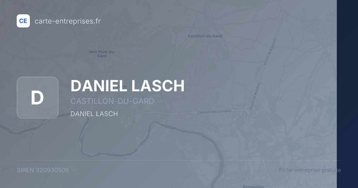 DANIEL LASCH — 320930506 — fiche entreprise