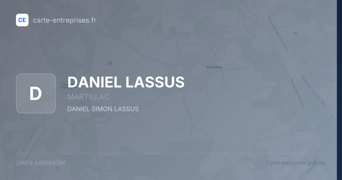 DANIEL LASSUS — 449683366 — fiche entreprise