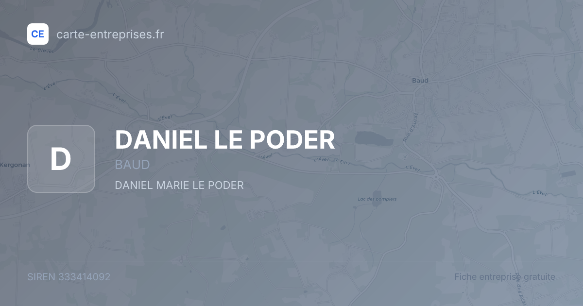 DANIEL LE PODER — 333414092 — fiche entreprise