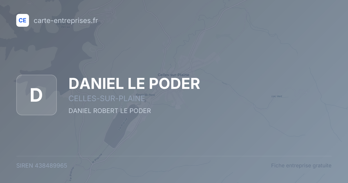 DANIEL LE PODER — 438489965 — fiche entreprise