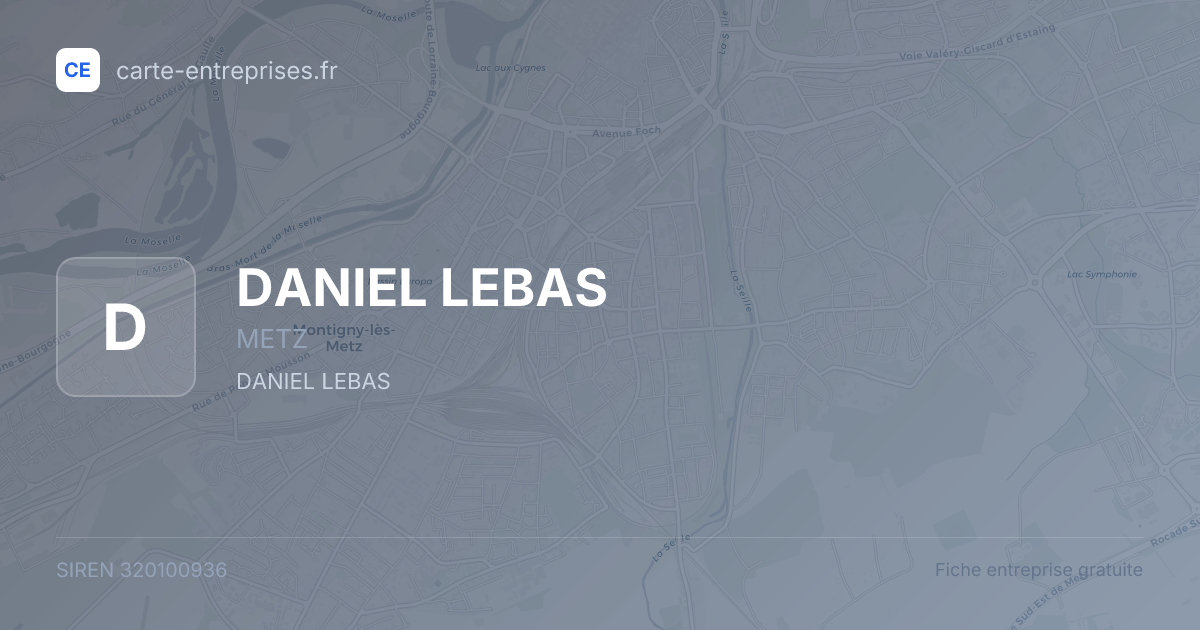 DANIEL LEBAS — 320100936 — fiche entreprise