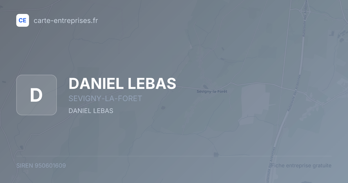 DANIEL LEBAS — 950601609 — fiche entreprise