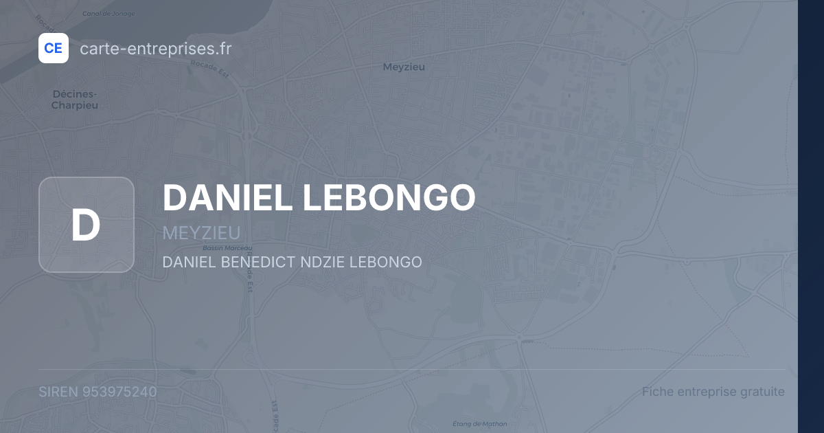 DANIEL LEBONGO — 953975240 — fiche entreprise