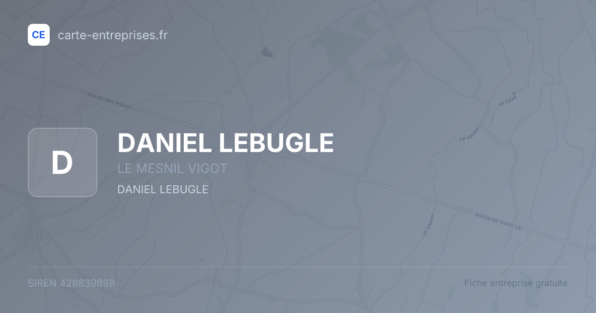 DANIEL LEBUGLE — 428839898 — fiche entreprise