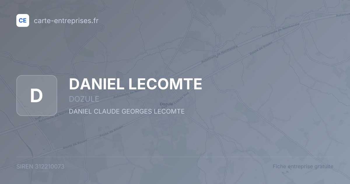 DANIEL LECOMTE — 312210073 — fiche entreprise