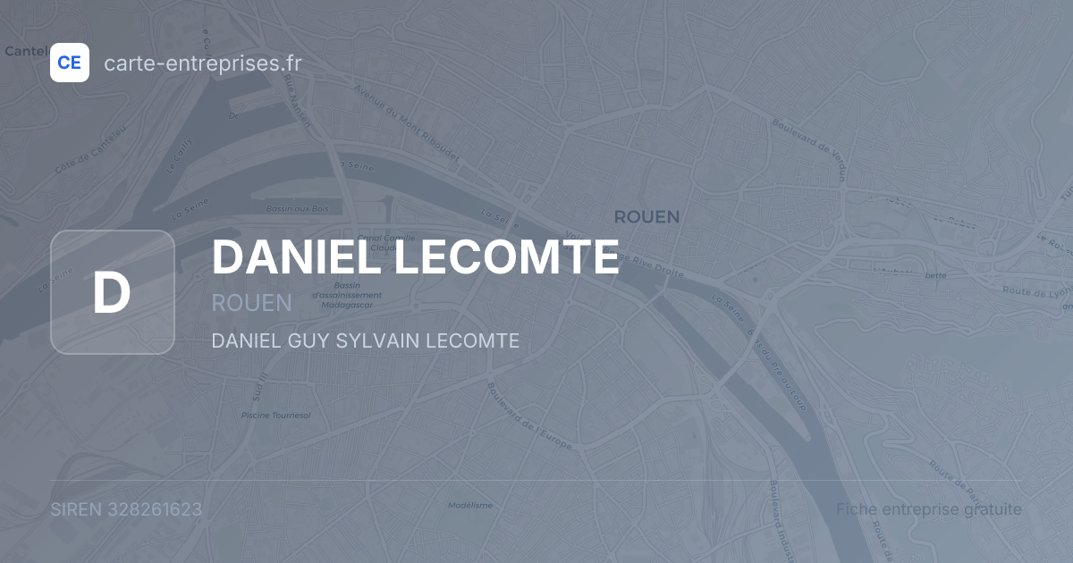 DANIEL LECOMTE — 328261623 — fiche entreprise