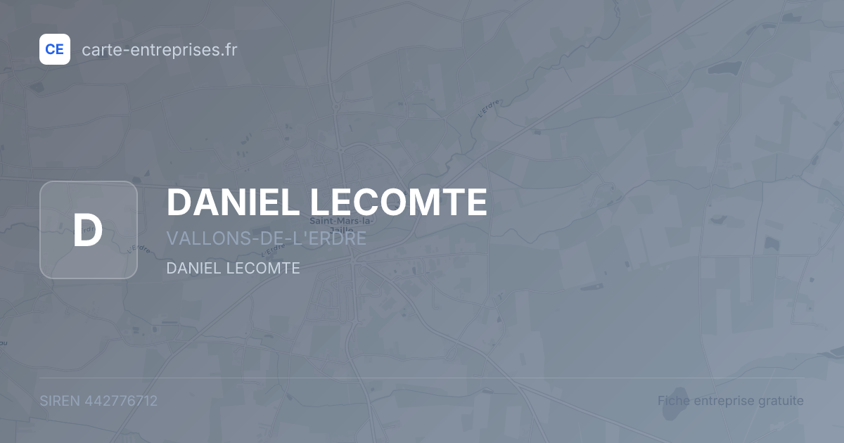 DANIEL LECOMTE — 442776712 — fiche entreprise
