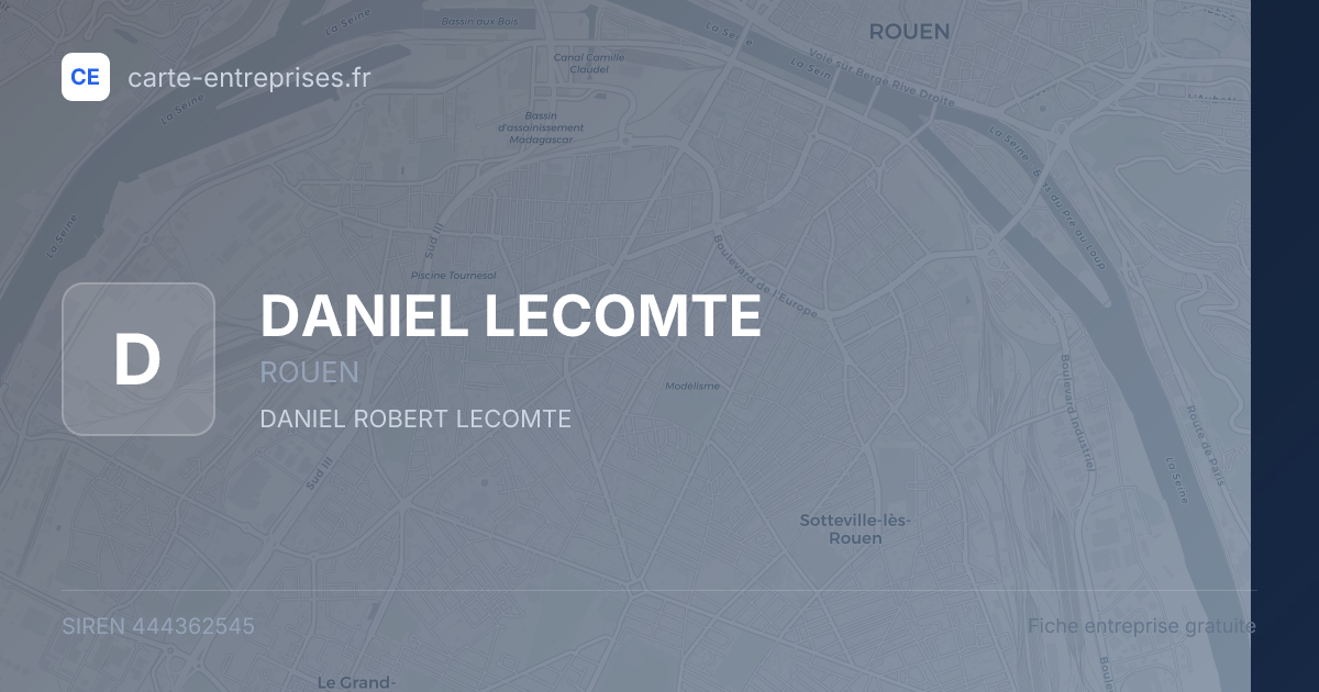 DANIEL LECOMTE — 444362545 — fiche entreprise